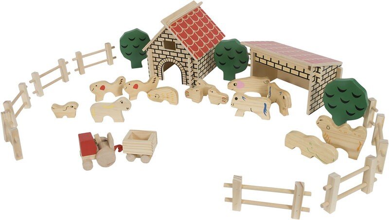Bieco Spielwaren GmbH & Co KG Bieco 74-002436 Bauernhof ( Holz ), 39 Teile