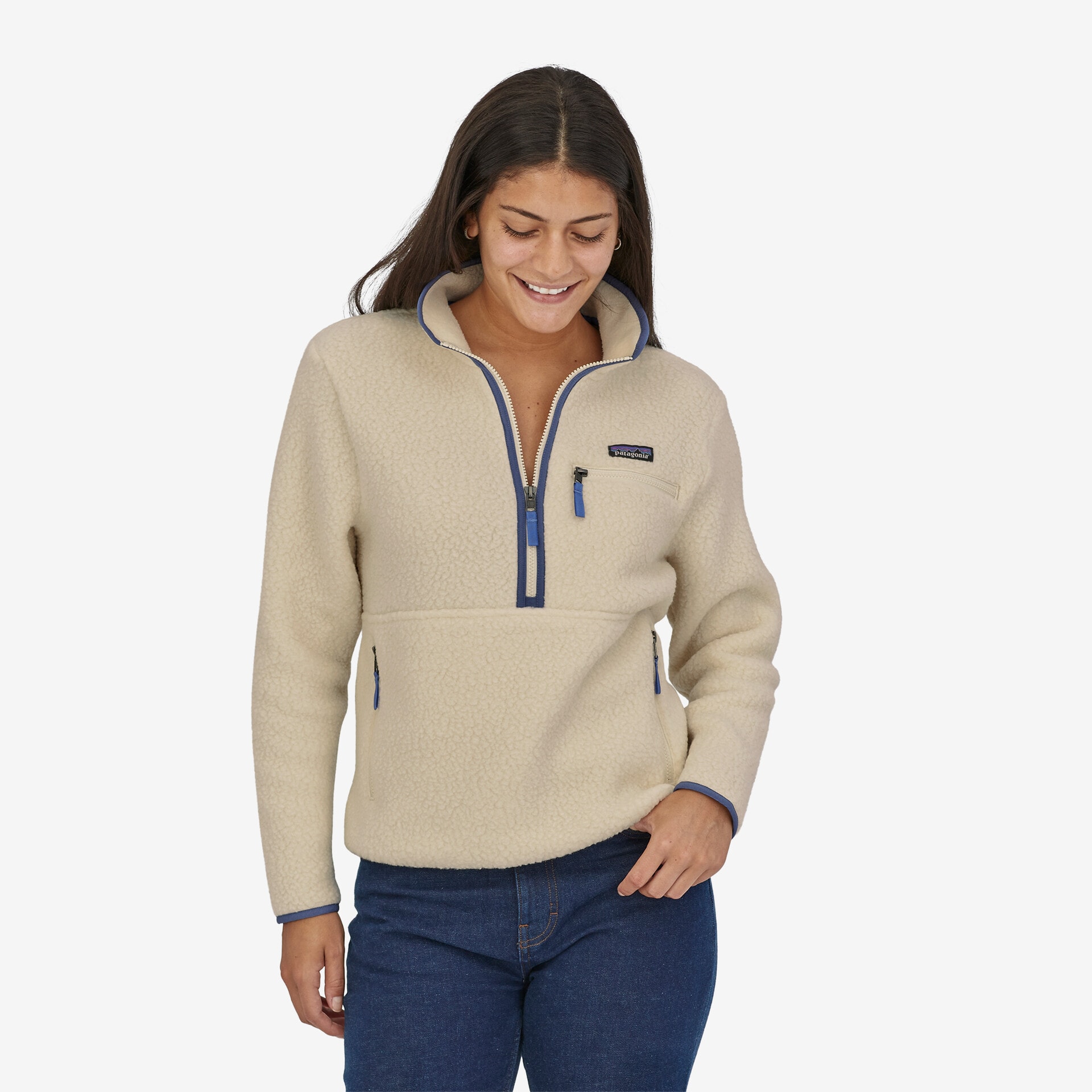 Patagonia Retro Pile Marsupial, W's<br>Deilig fleece med store lommer og 1/4 zip