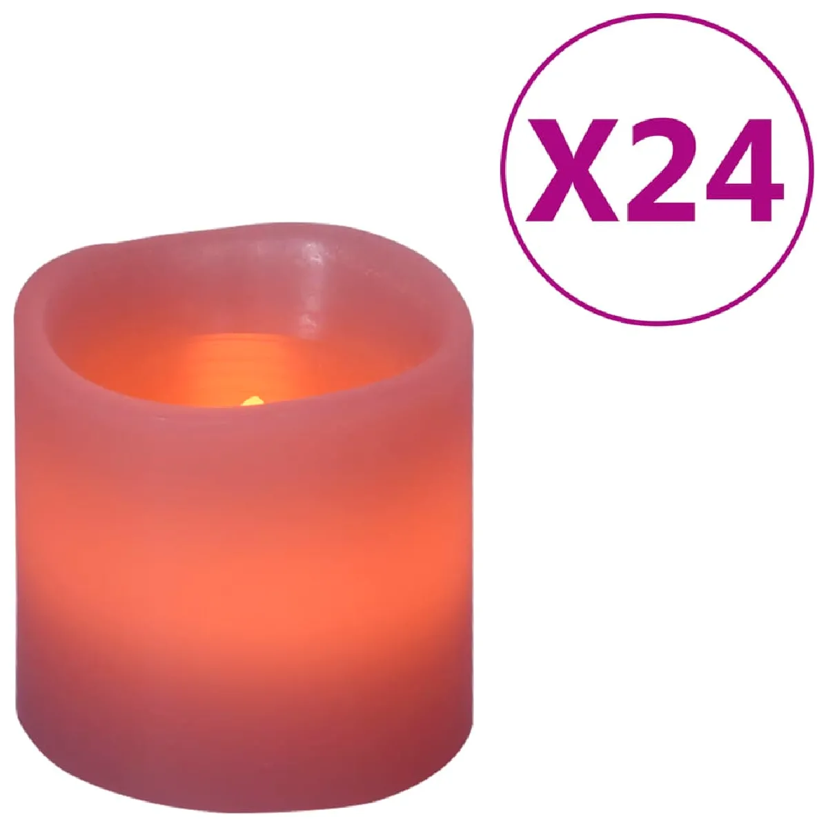 VidaXL Bougies Électriques LED 24 pcs Blanc Chaud
