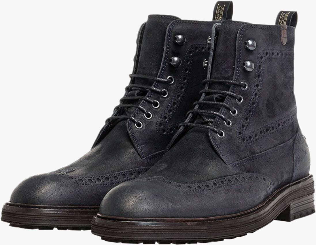 FLORIS VAN BOMMEL blauwe floris van bommel veterboots sfm-80042