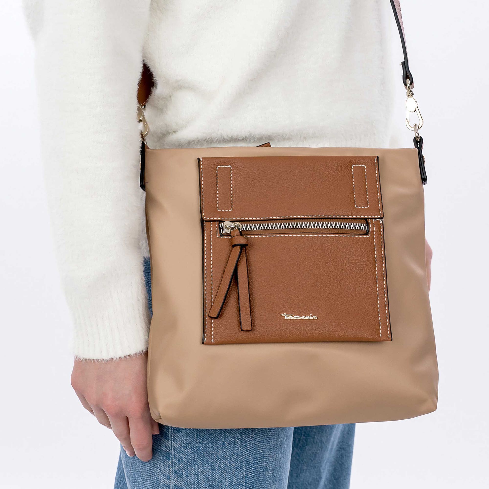 Sac bandoulière beige