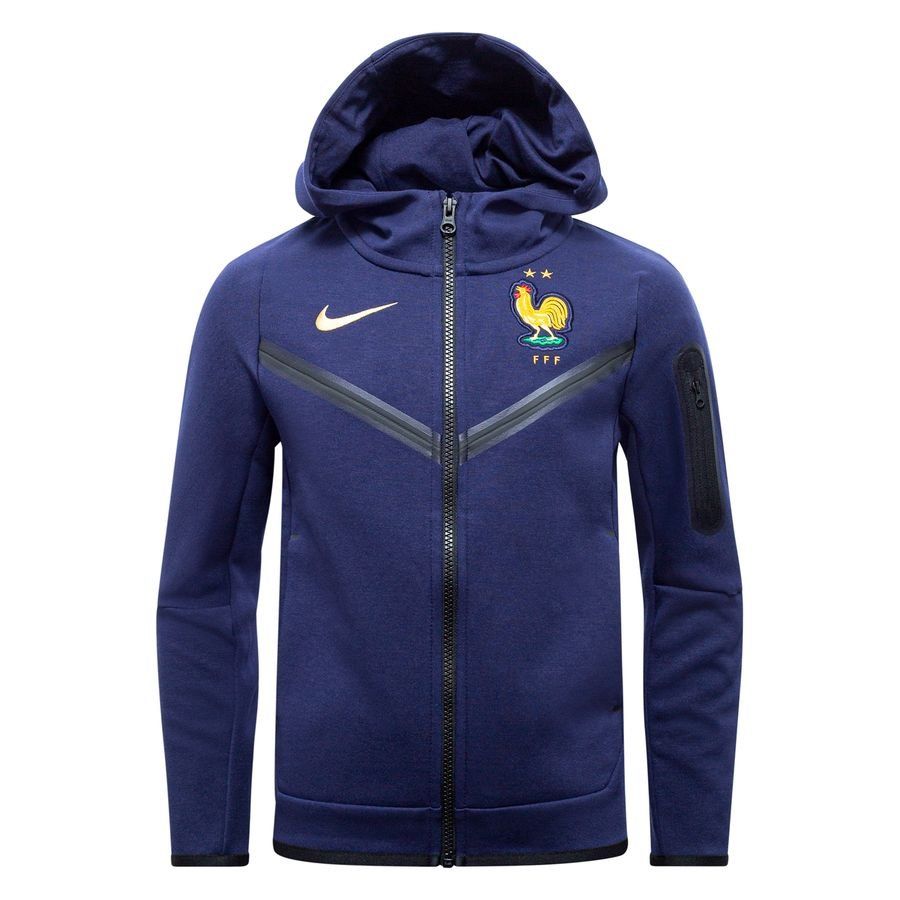 France Sweat à Capuche NSW Tech Fleece FZ - Bleu/Or Enfant