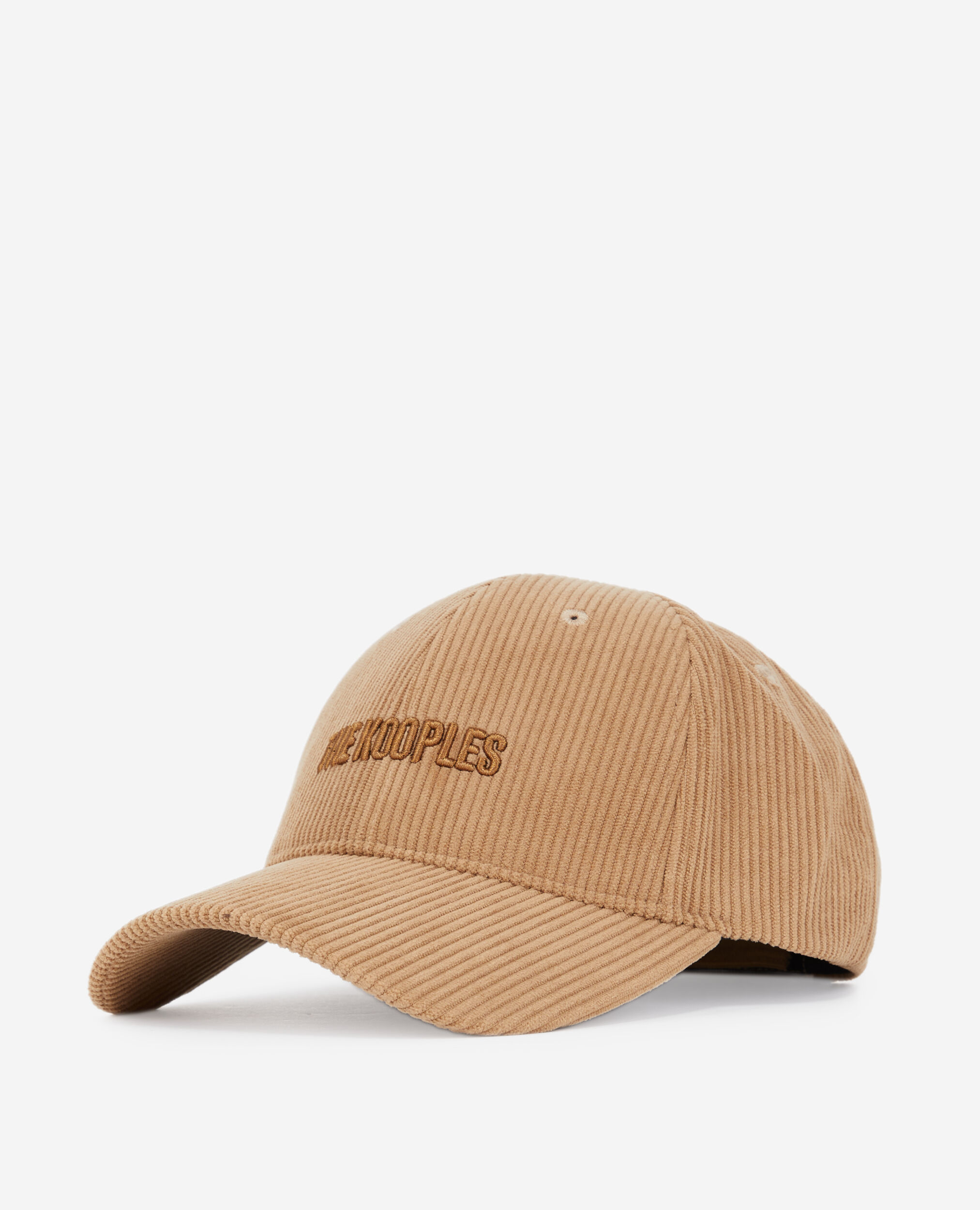 Casquette marron en velours côtelé