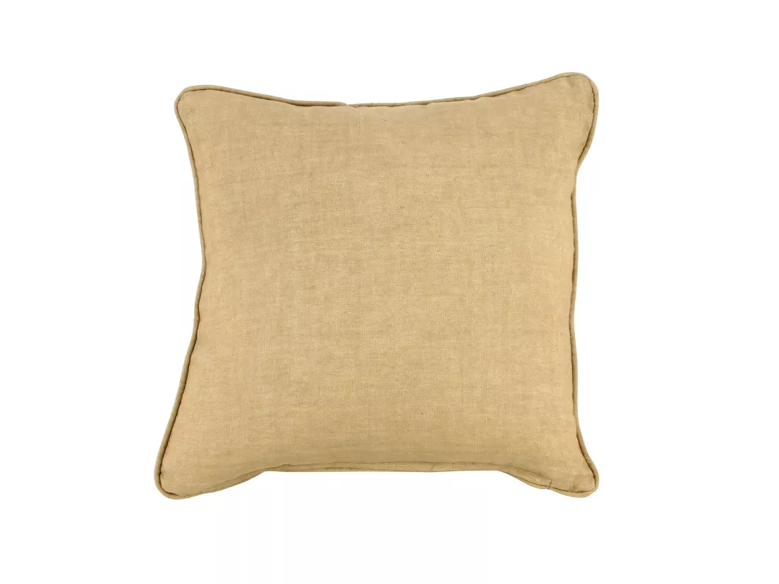 Now's Home - Coussin Carre En Lin Coloris Camel 40x40cm Nyl