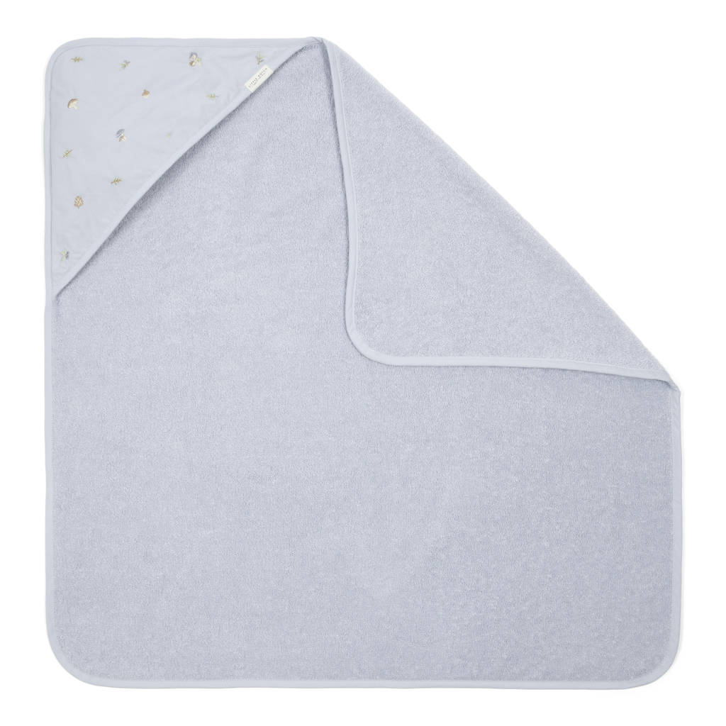 badcape geborduurd Blue