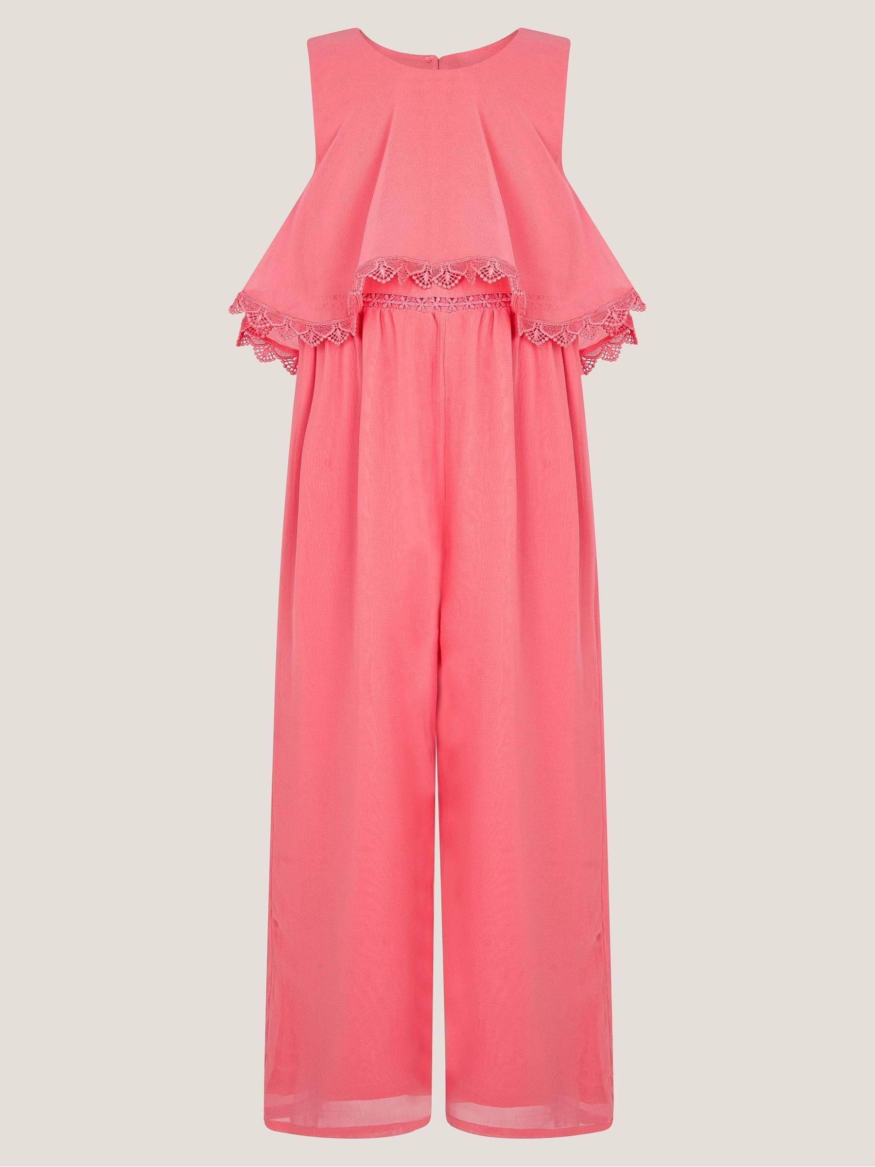 Monsoon Leia Lace Trim Tier Playsuit