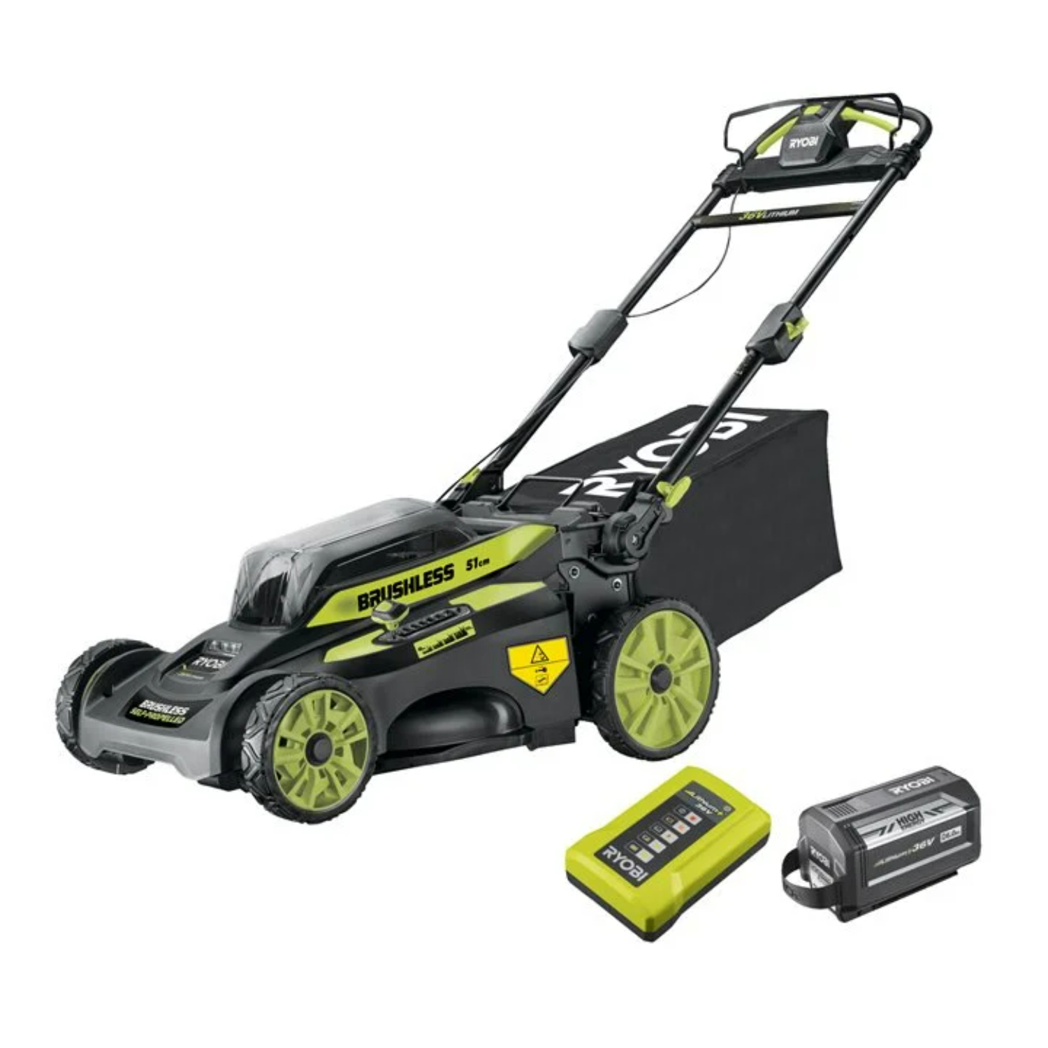 Ryobi RY36LMX51A-160 36V Li-ion accu grasmaaier set (1x 6.0Ah) - 51cm - koolborstelloos