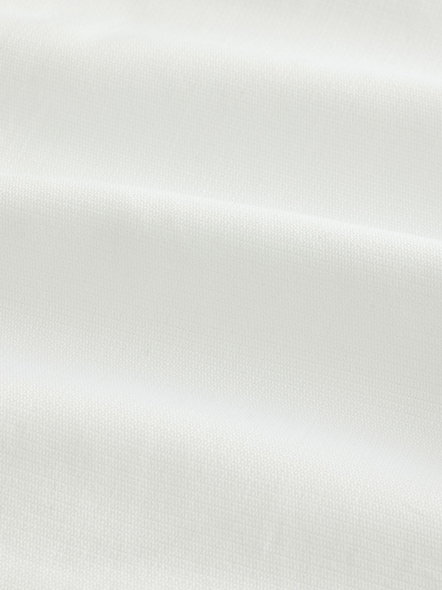 Wit - Normale Pasvorm - Signature premium 100% katoenen overhemd met textuur