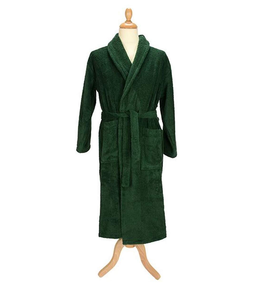 Peignoir col châle - unisexe - AR025 - vert foncé