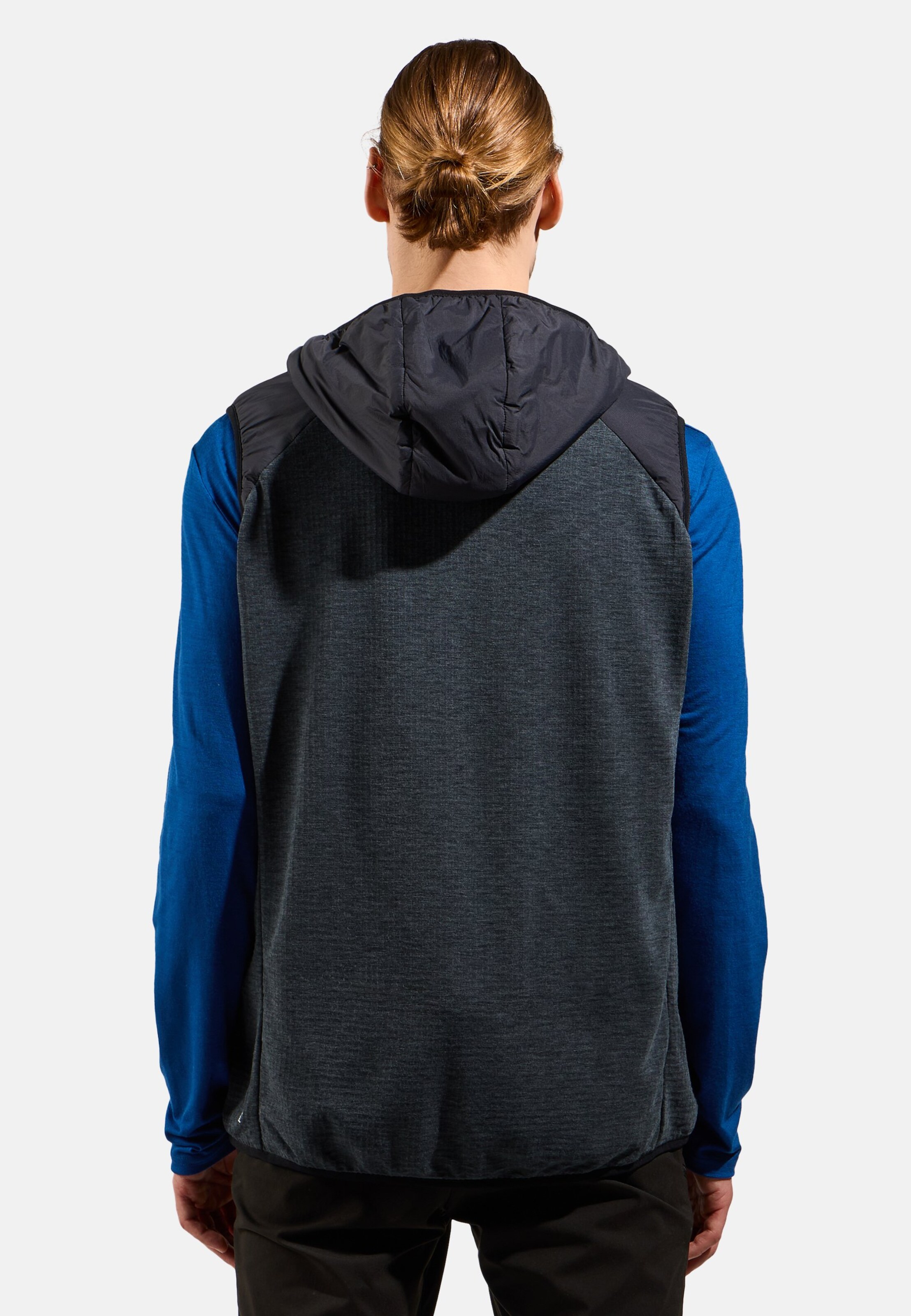 Isolierte Ascent Hybridweste mit Wolle in black