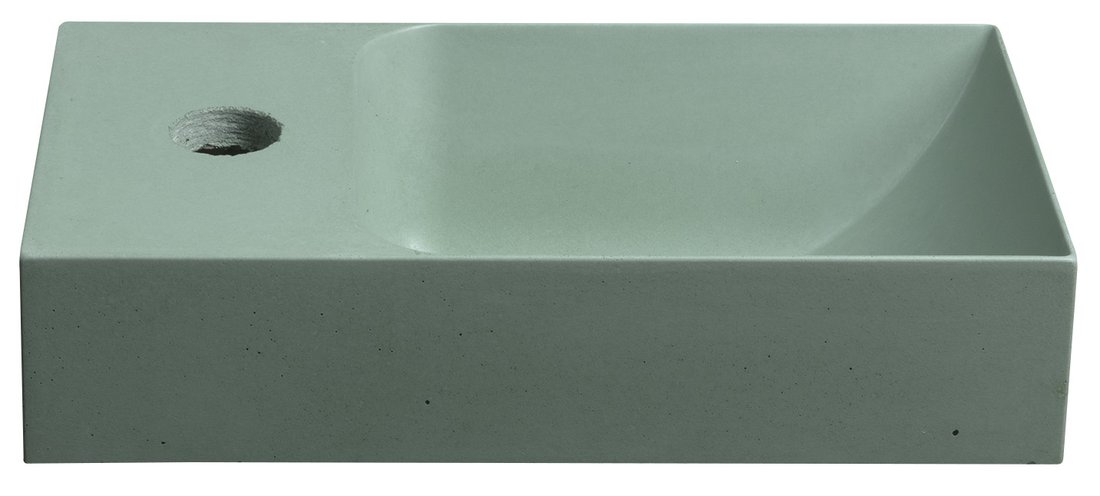Sapho Piccolino fontein beton kraangat links 31x17cm groen