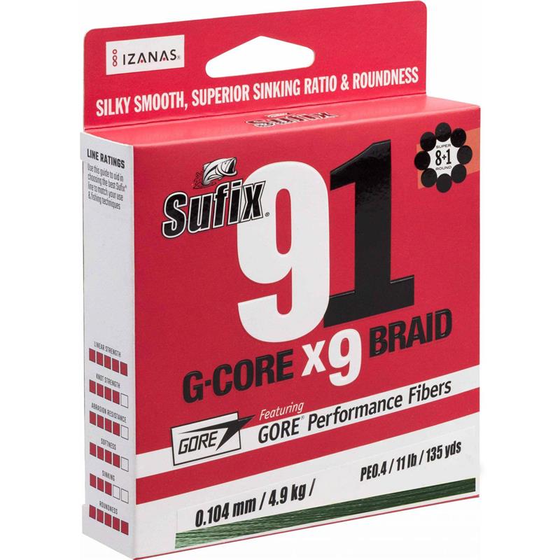 Tresse Sufix 91 G-Core Vis Green - 300M