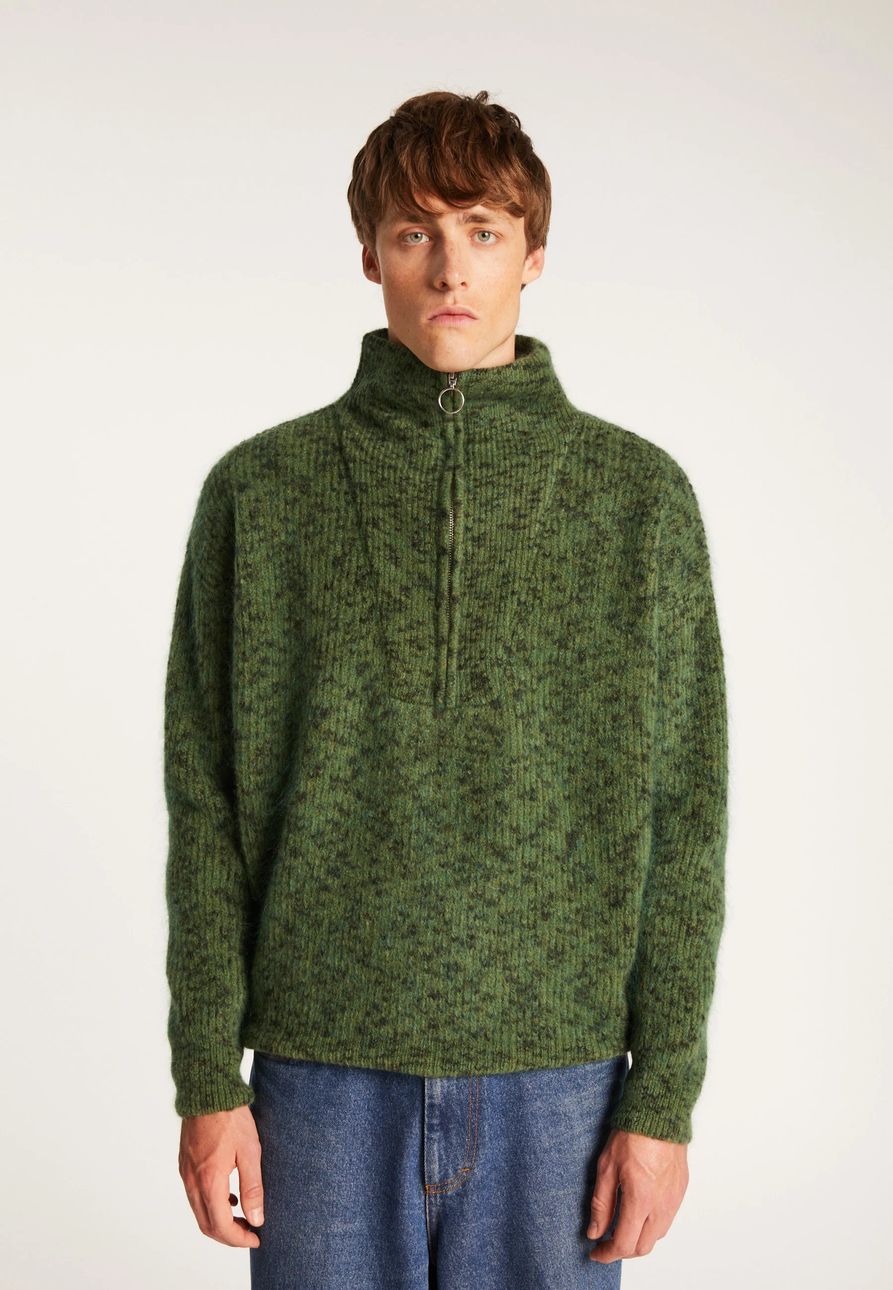 TENESSYAH24 - Pull camionneur unisexe en mohair | Kaki