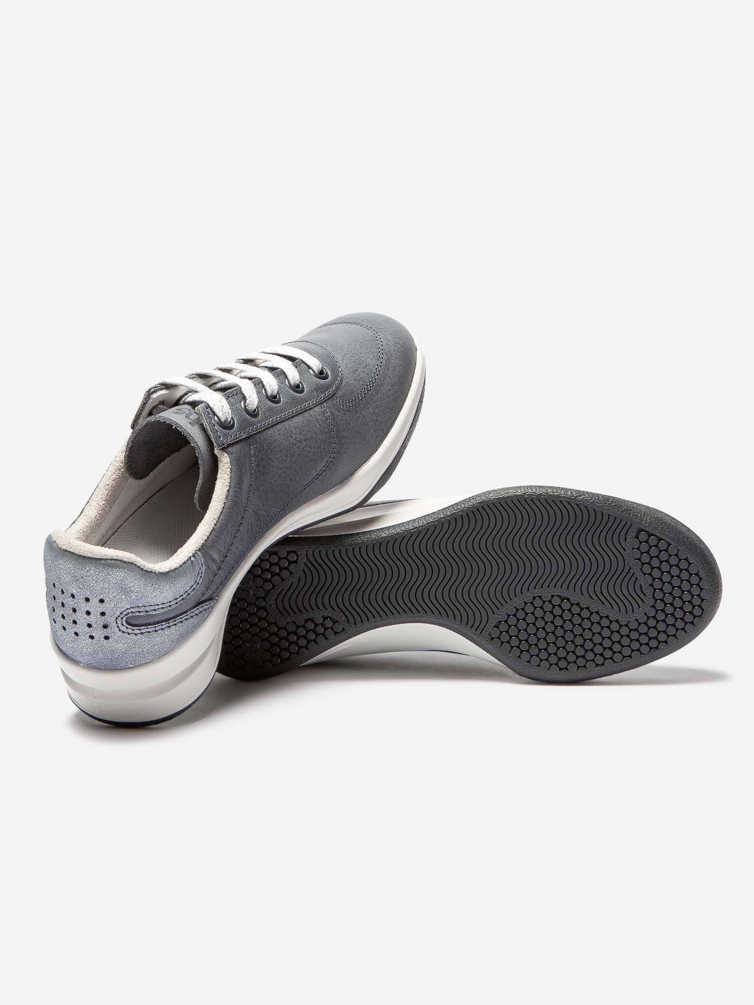 Baskets Femme Fabriquées en France Cuir Gris