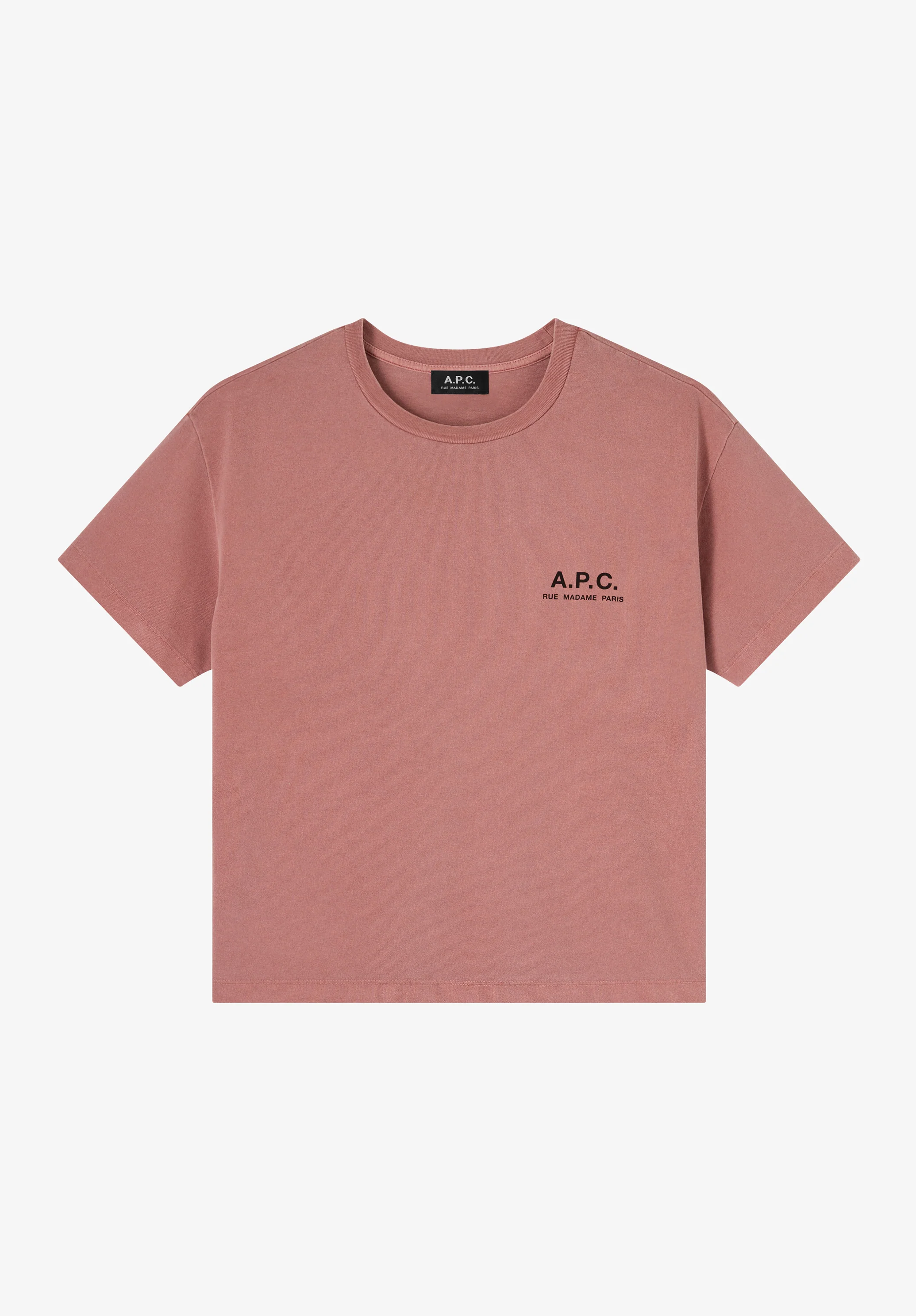 T-shirt rose framboise à logo A.P.C. Rue Madame - Framboise