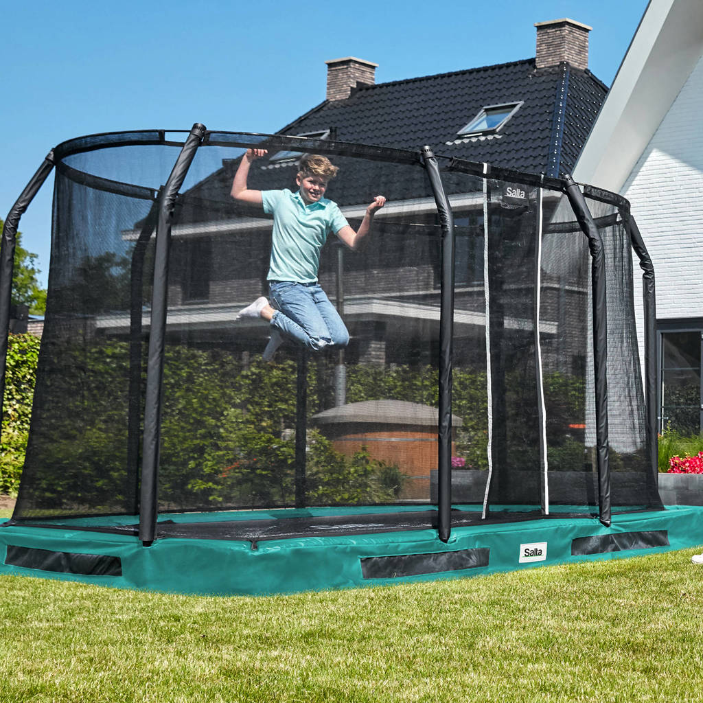 Premium Ground Combo trampoline 366x244 cm