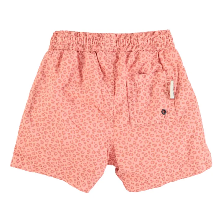 Piupiuchick Short de Bain Léopard Matière Recyclée | Rose pêche