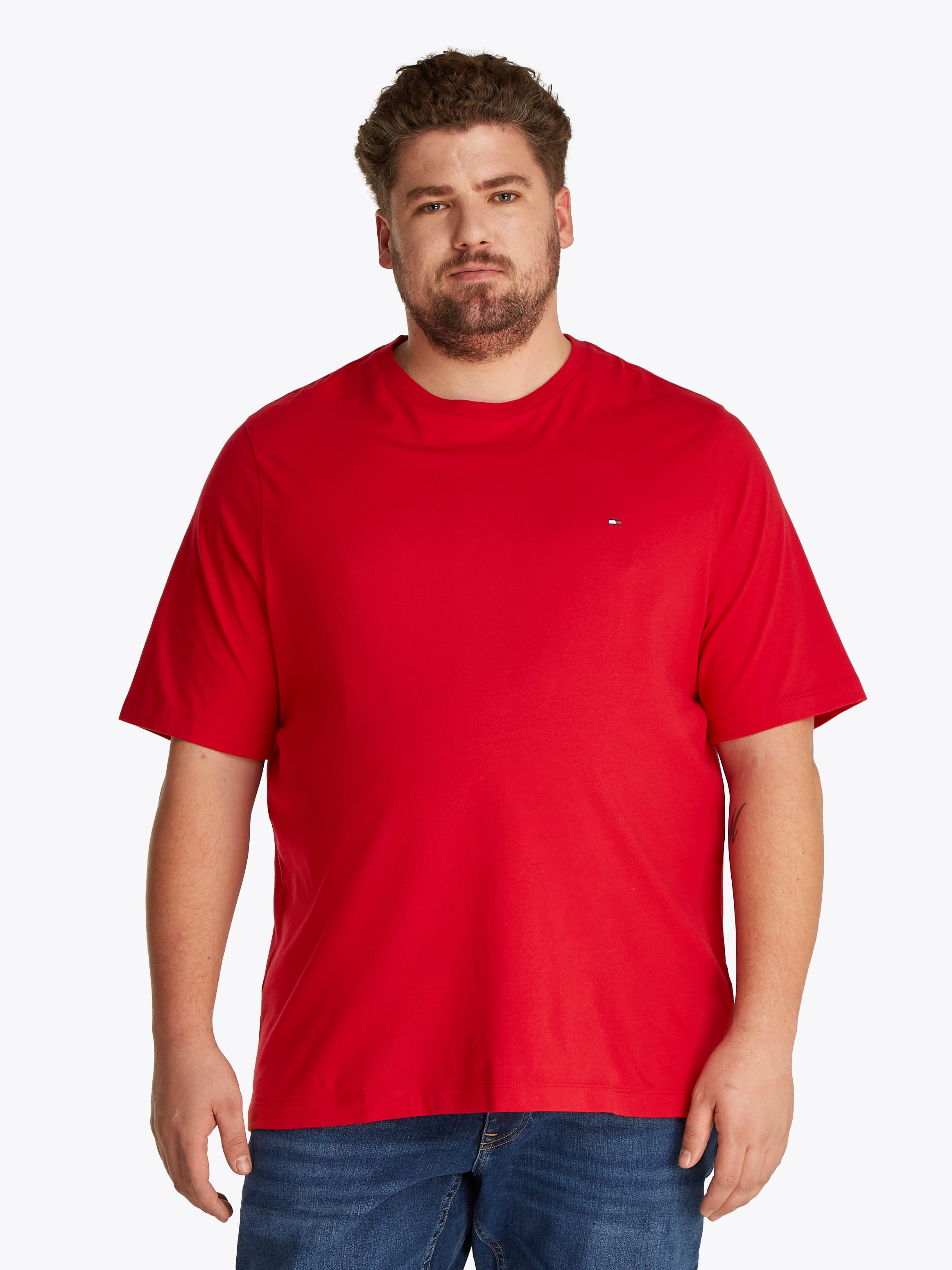 Tommy Hilfiger Big & Tall T-Shirt »BT-ESSENTIAL REG FIT SOLID TEE-B«, Grosse Grössen