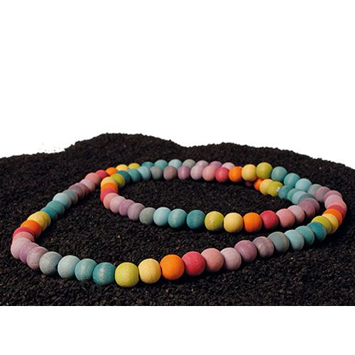 Grimm's 120 houten gekleurde kralen pastel 1,2 cm