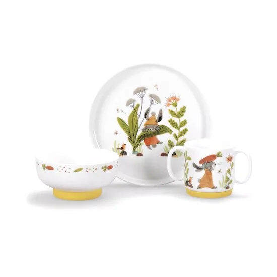 Trois petits lapins Set vaisselle porcelaine   de               Moulin Roty