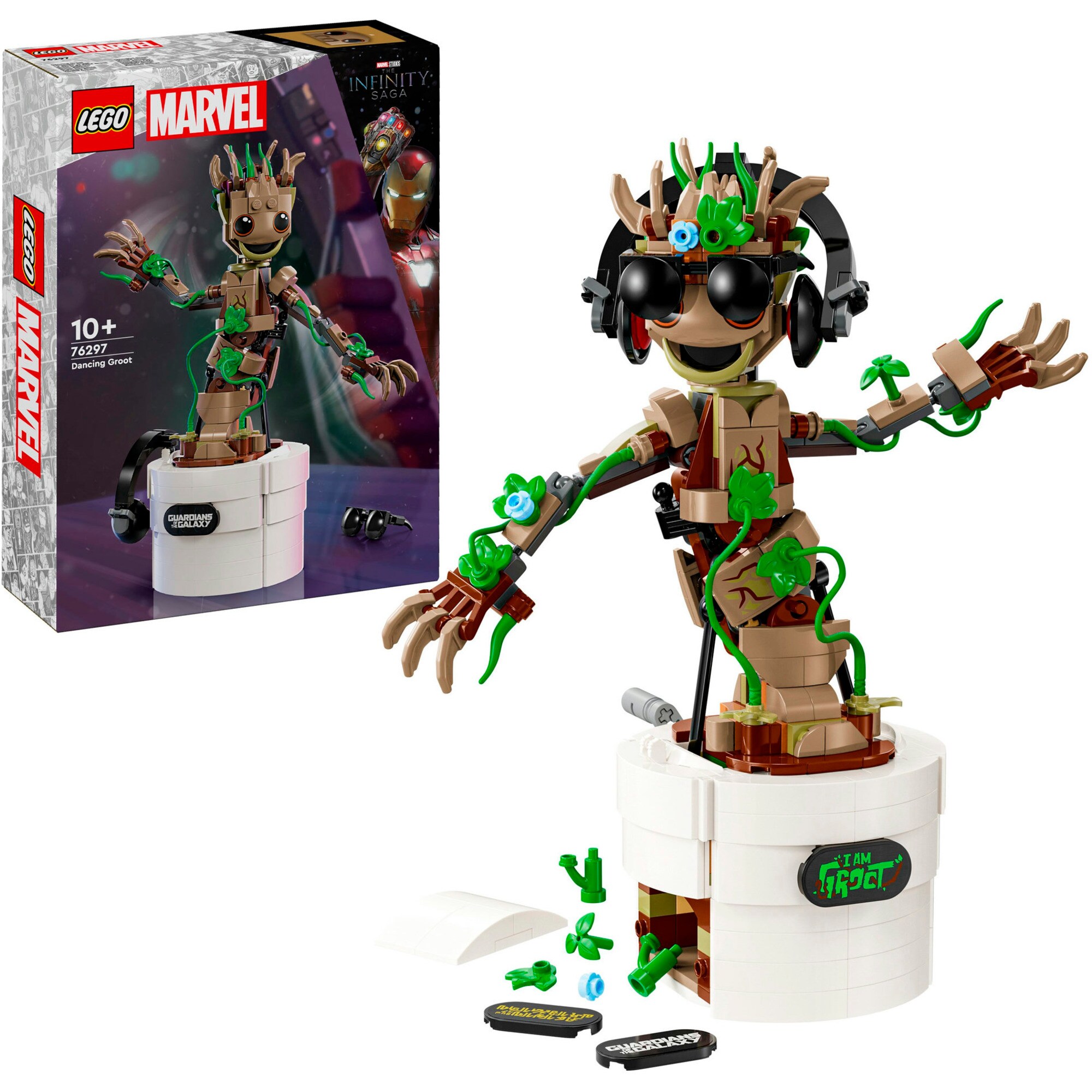 LEGO Konstruktionsspielzeug Marvel Super Heroes Tanzender Groot