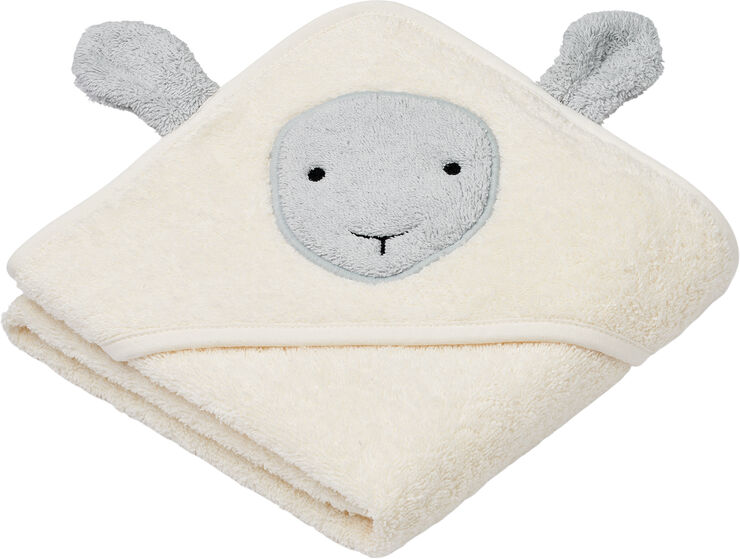Liewood Albert Sheep Hooded Towel Creme de la creme