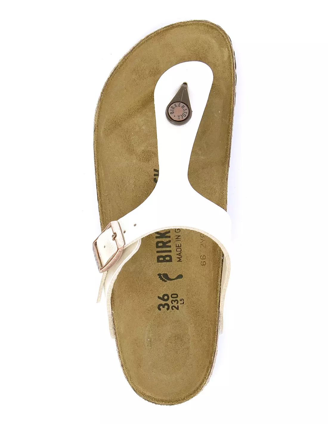 BIRKENSTOCK GIZEH - Sandales & nu-pieds GRACEFULPEARLWHITE