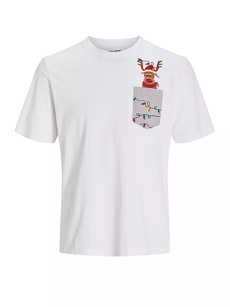JACK & JONES T-Shirt JJXMAS weiss