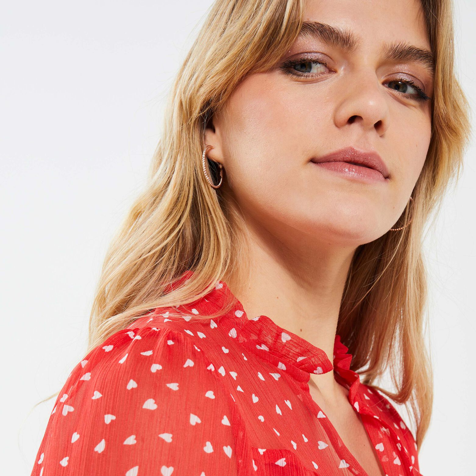 Blouse col V femme