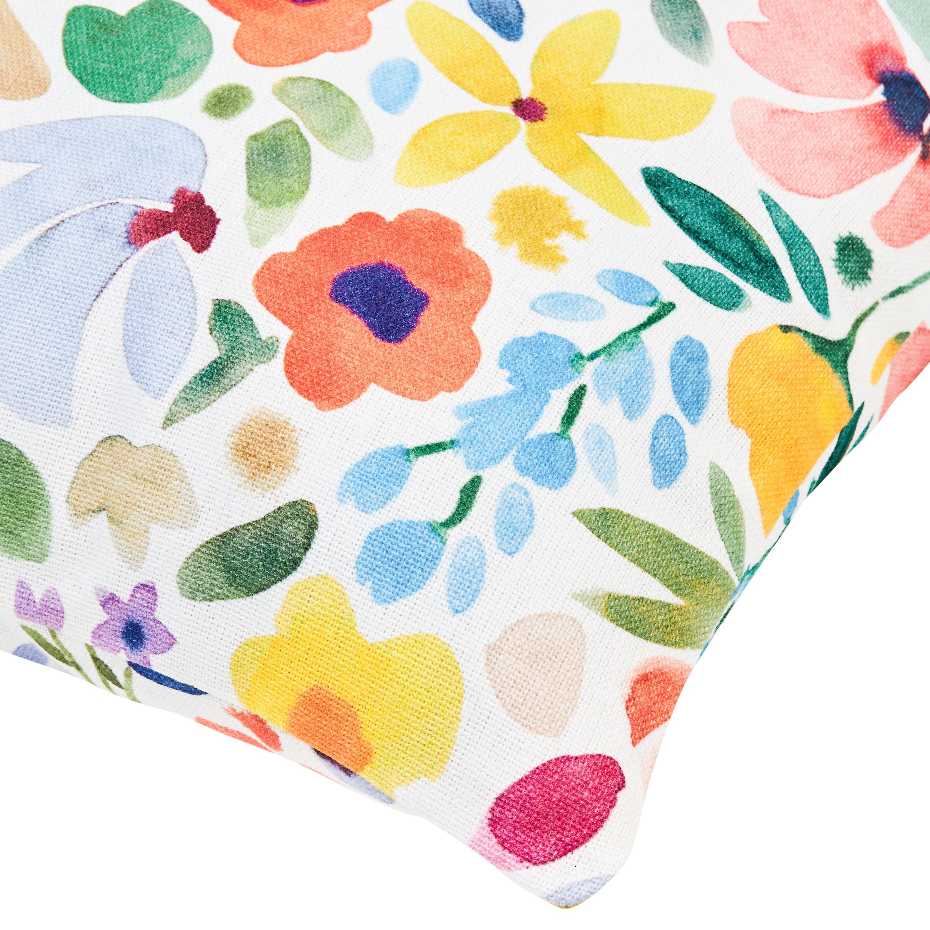 FLORES Zierkissen - Multicolor / B: 45.0 cm x H: 45.0 cm