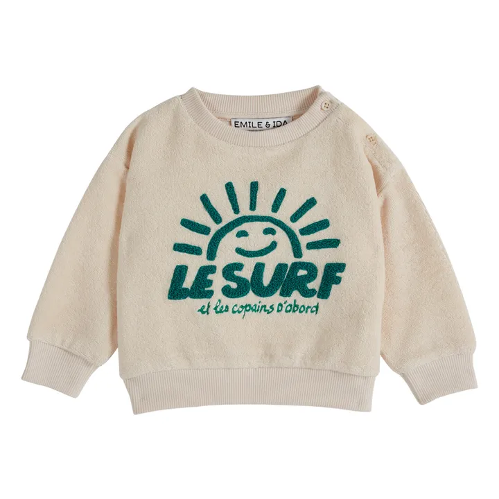 Emile et Ida Sweat Surf Eponge | Ecru