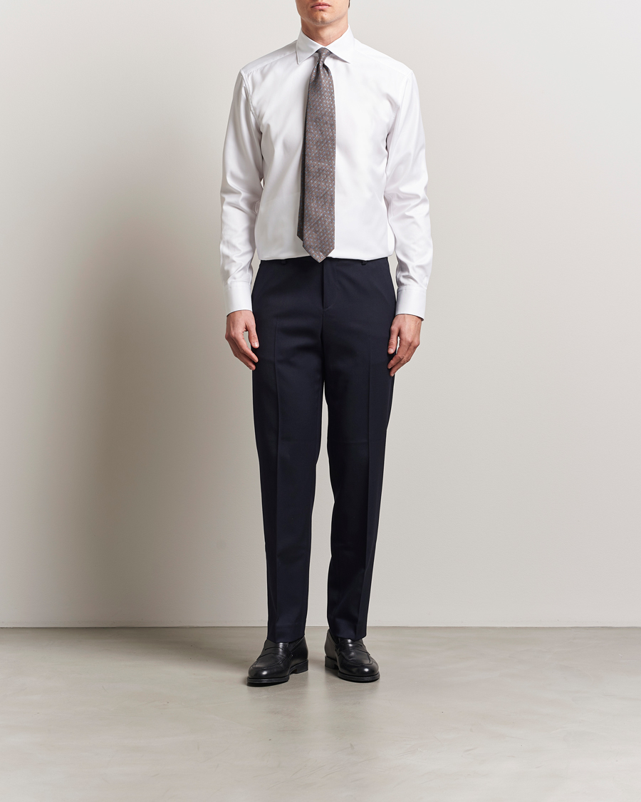 Stenströms 1899 Cotton Twill Shirt White