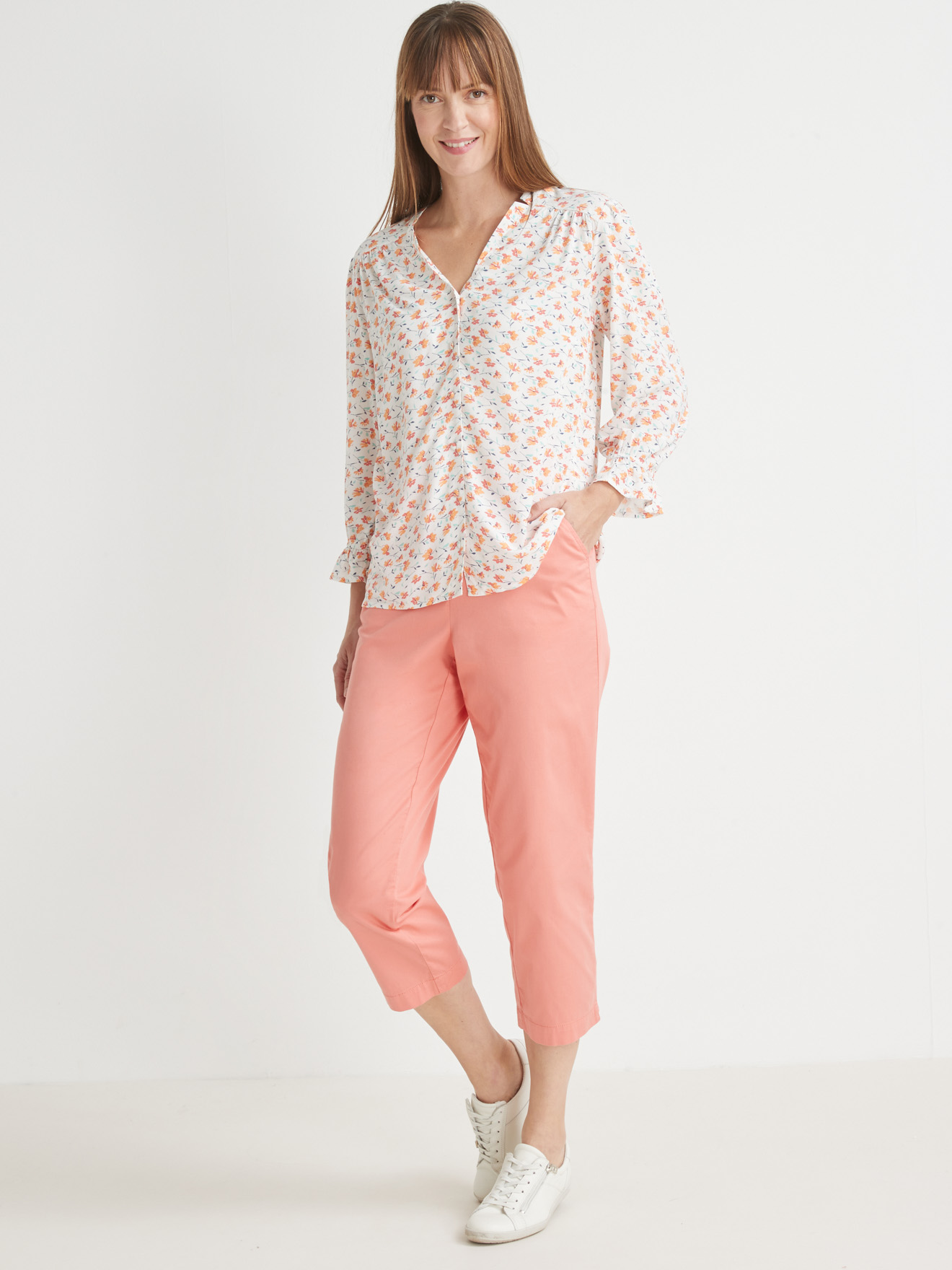 Blouse encolure V fantaisie