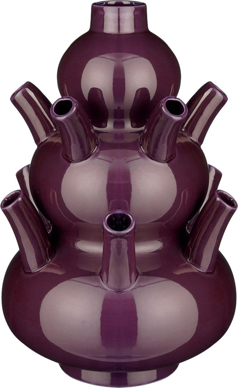 Mica Decorations tulpenvaas Marlijn paars D 28 H 46 cm