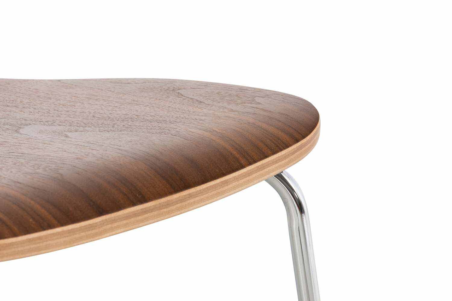 CLP Stapelstuhl Aaron I Ergonomisch Geformter Konferenzstuhl Mit Holzsitz I Platzsparender Besucherstuhl Mit Bodenschonern