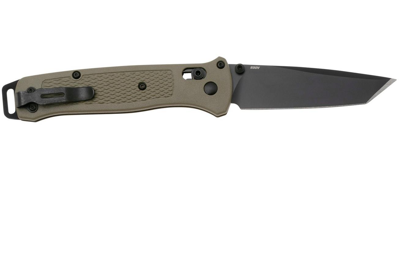 Benchmade Bailout 537BK-06 Black Cerakote CPM S30V, Ranger Green Grivory, zakmes