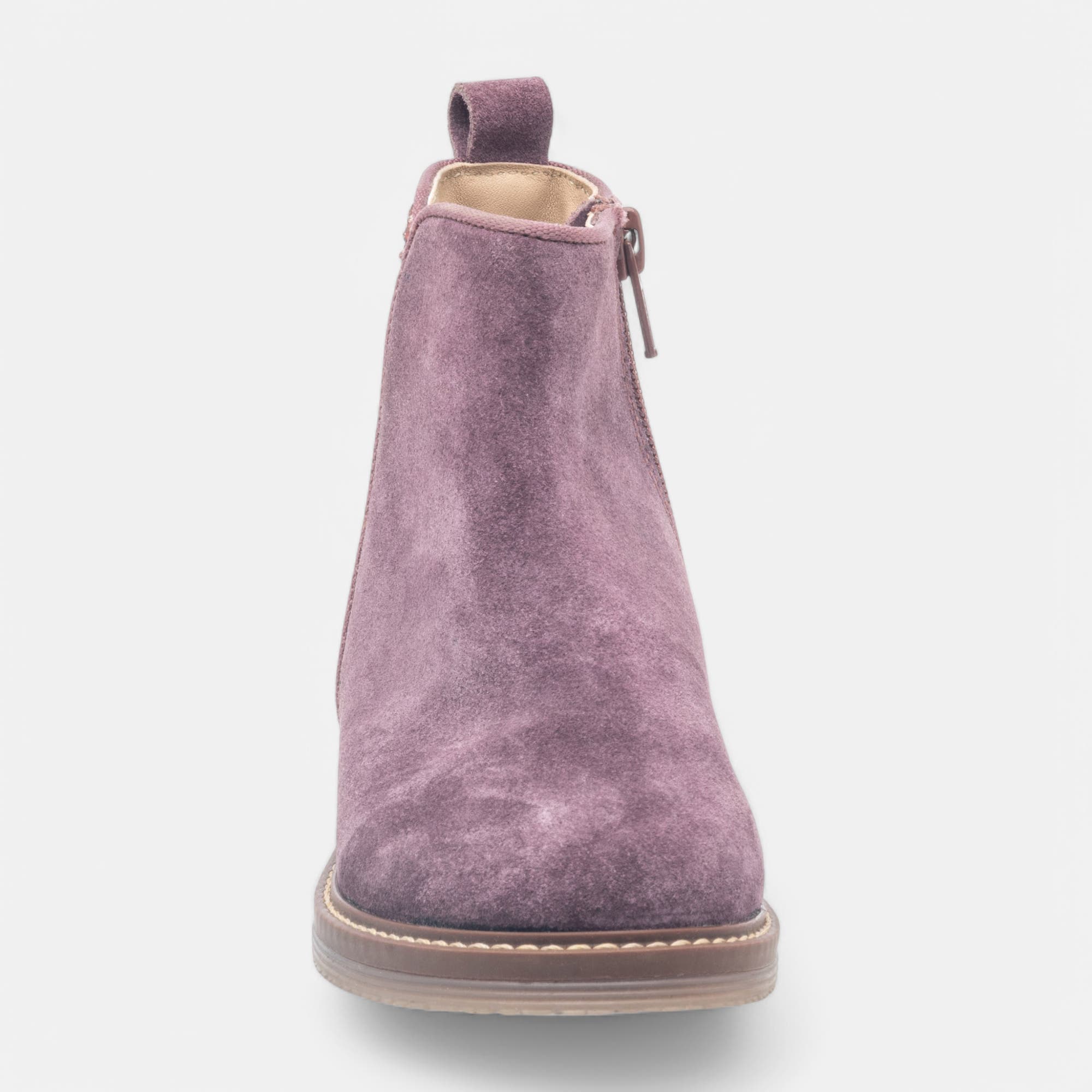 Bottines Fille en cuir violet