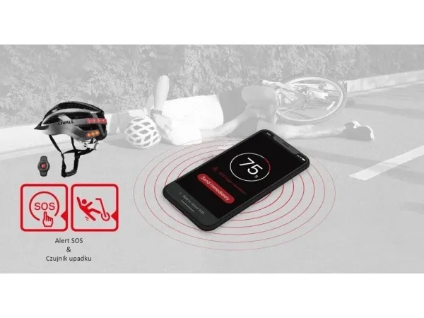 Livall Smart Kask MTB MT1 Neo Intercom/LED/SOS/BT r. 58-62cm szary
