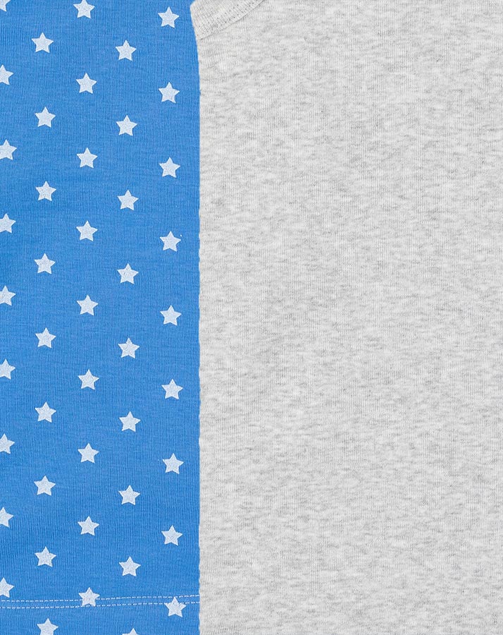 Unterhemd STERNE 2er Pack in blau/grau melange