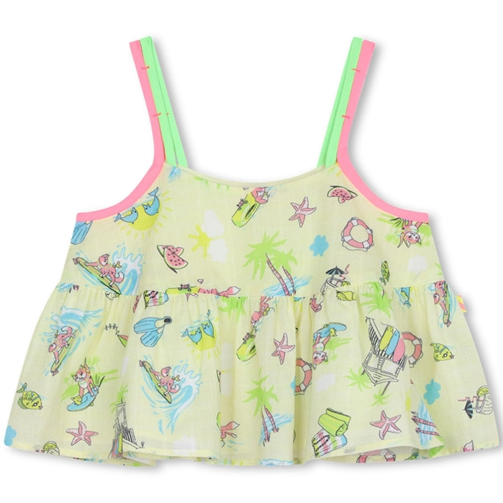 Straw Yellow Top - Billieblush → Luksusbaby.dk