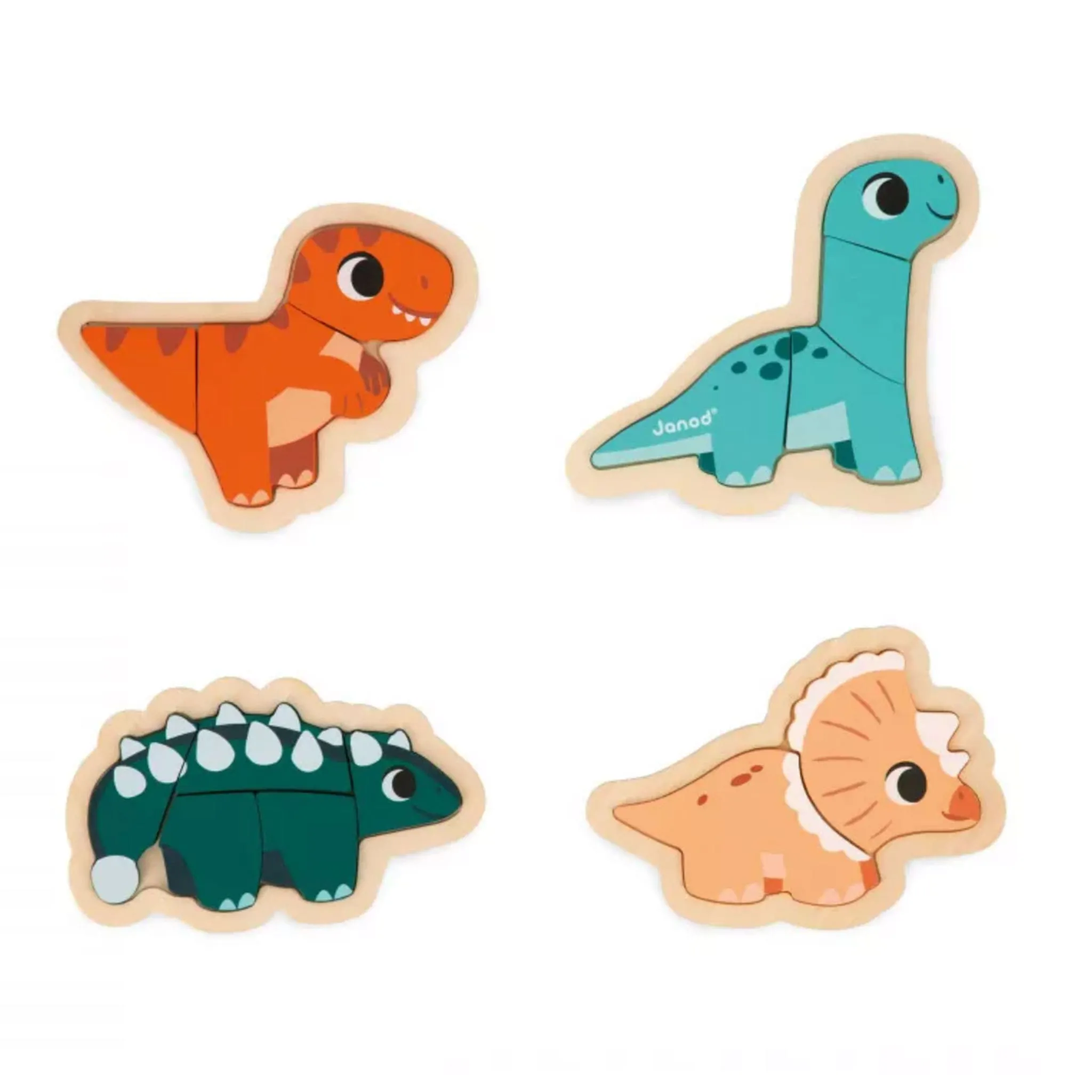 Janod Casse-têtes en Bois - Dinosaures