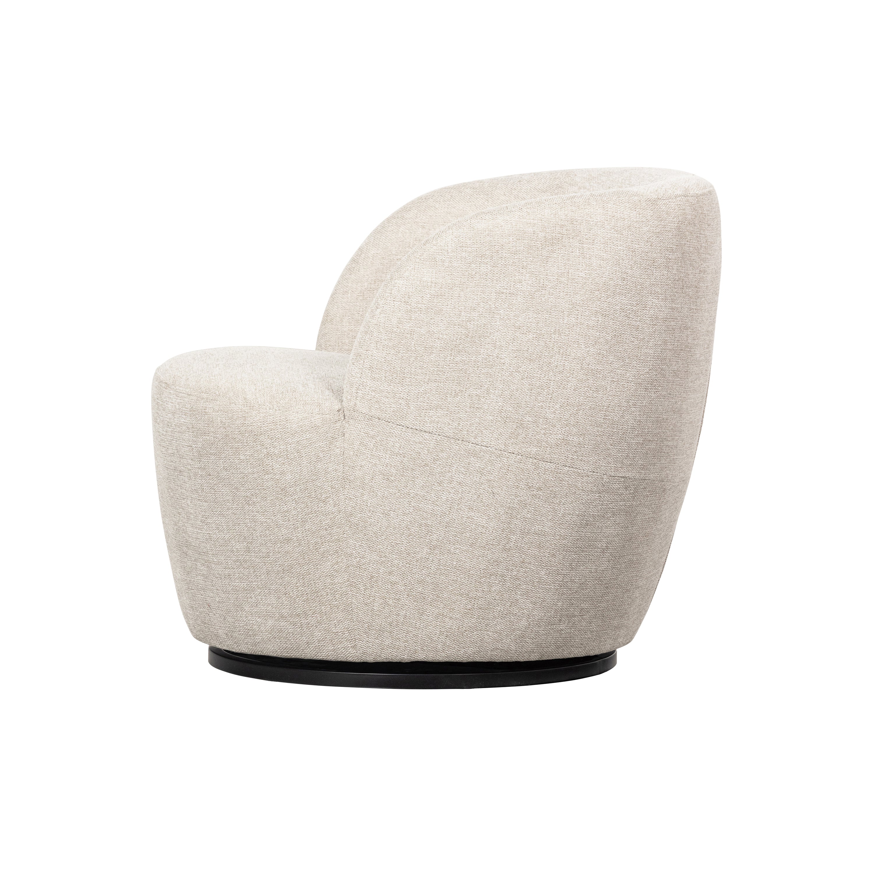 WOOOD Serra Draaifauteuil - Polyester - Off White  - 68x70x77