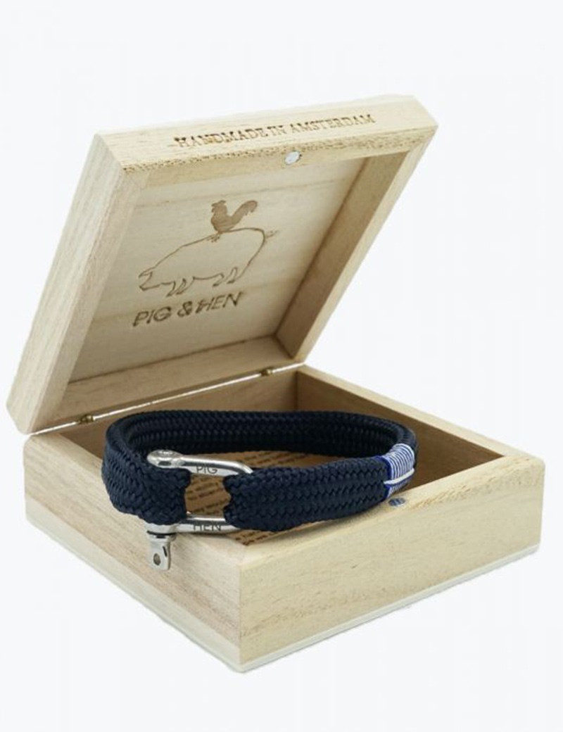 PIG & HEN BRACELET SHARP SIMON NAVY/SILVER