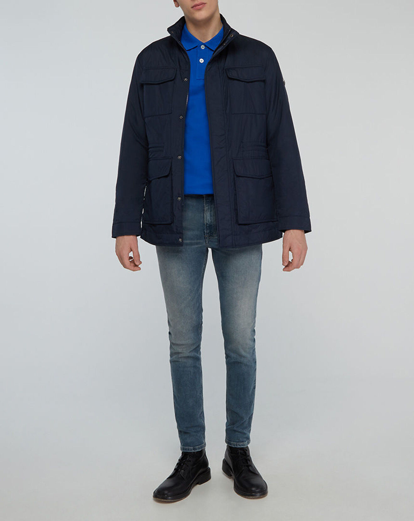 Hackett London Veste Saharienne légère bleu marine