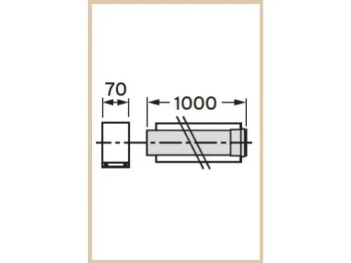 Vaillant EcoTEC forlængerrør 1,0 meter 80/125 mm