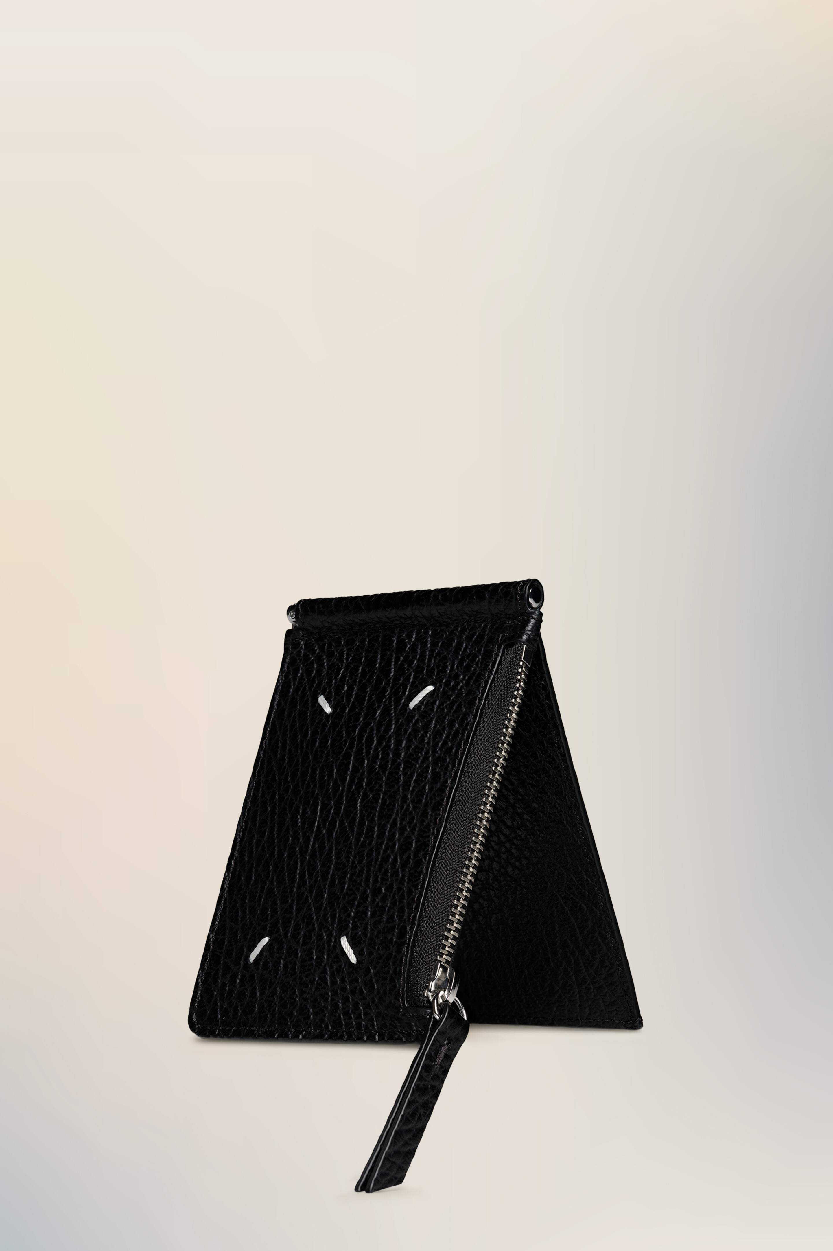 Portefeuille en cuir noir pour femmes