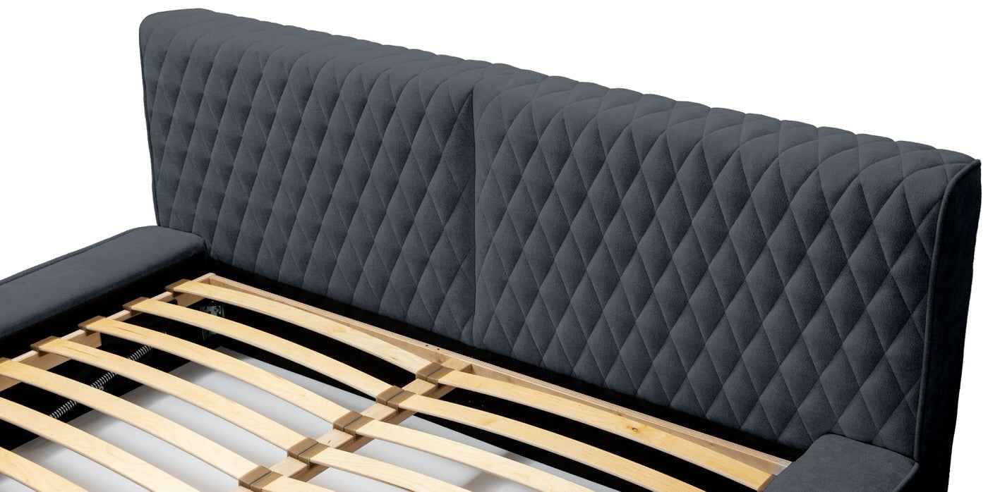 Trae Mobler Azurro 160 x 200 cm Gestoffeerd Bed Donkerblauw