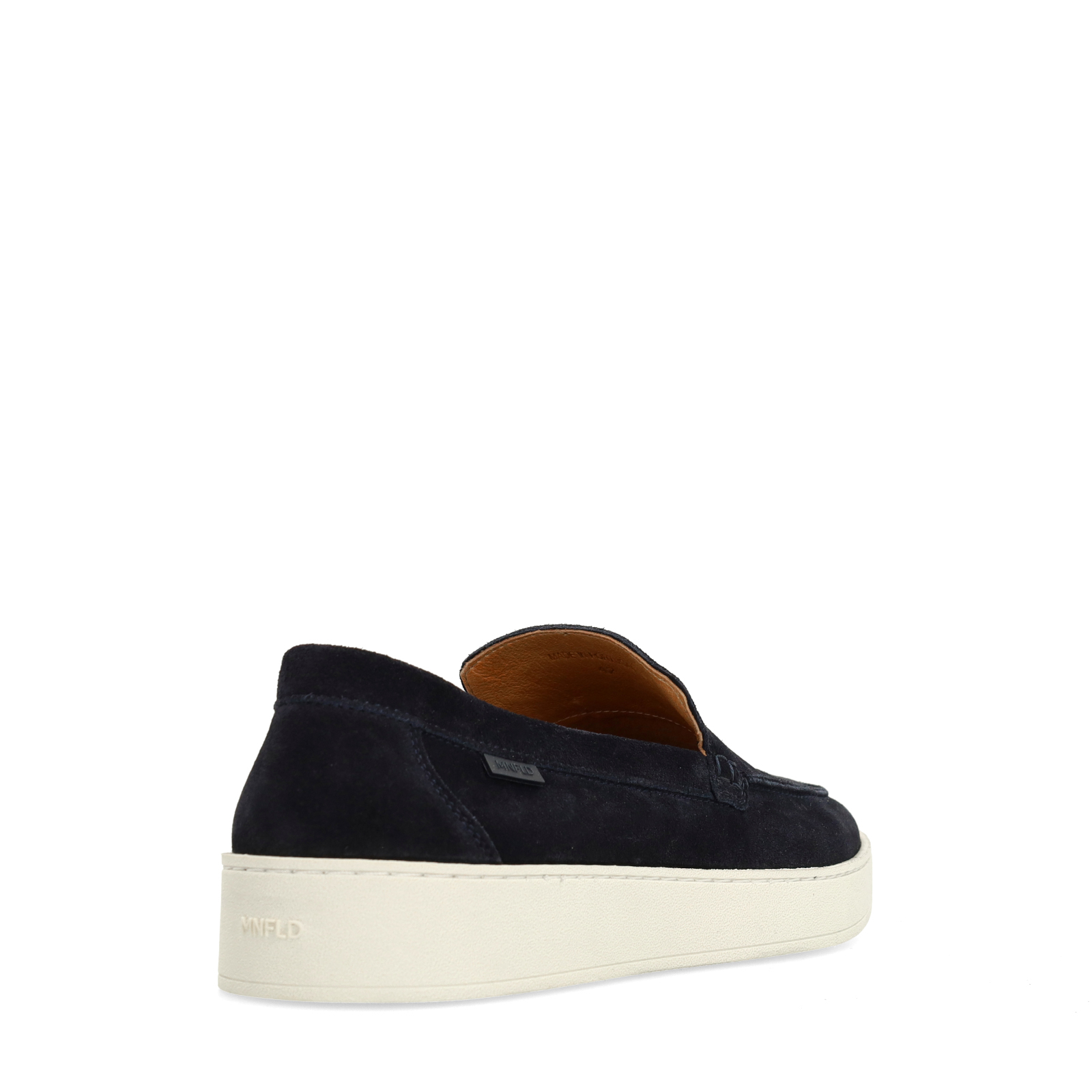 Donkerblauwe suède loafers