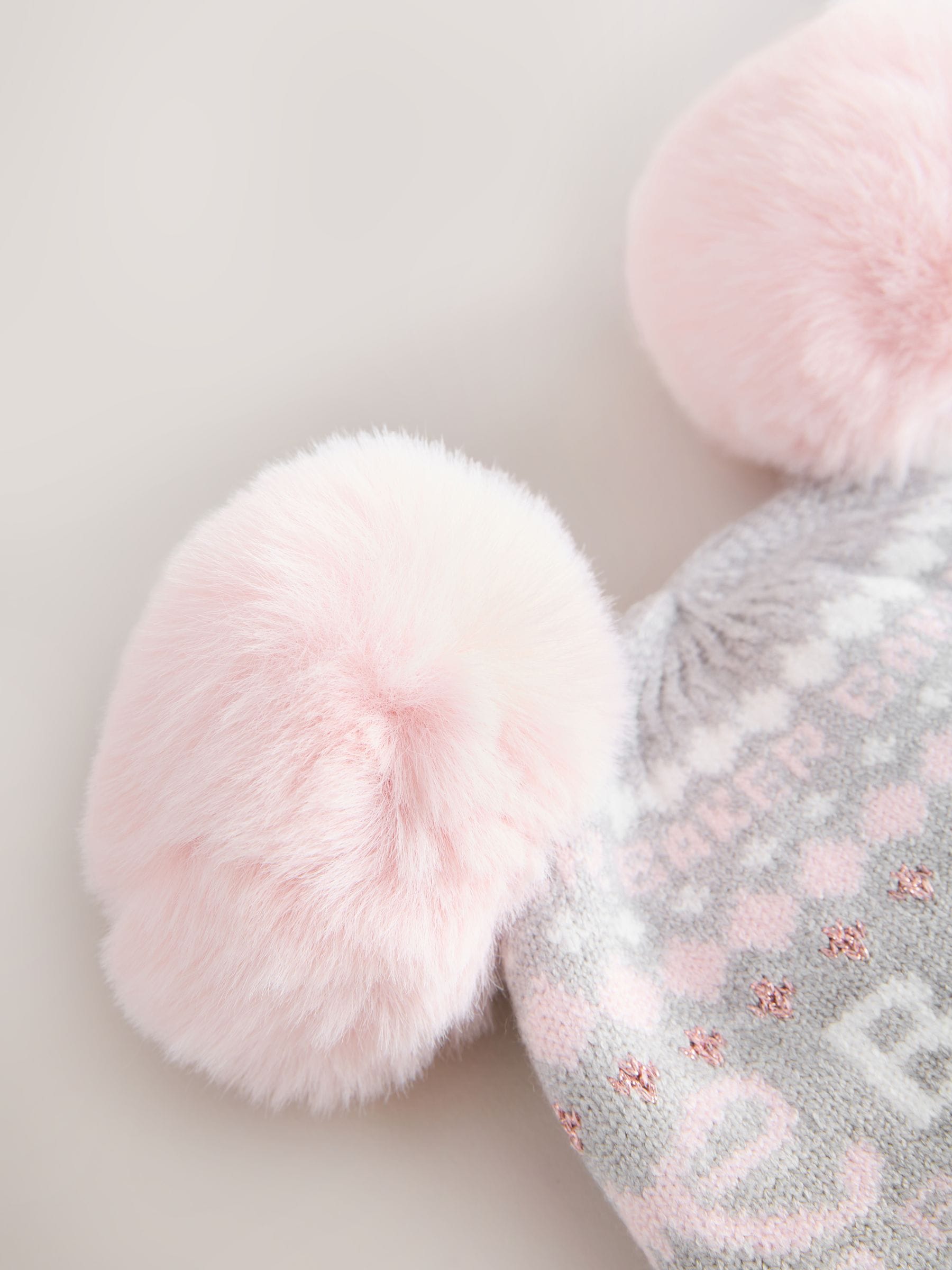 Fairisle - Baker By Ted Baker - Set van muts met dubbele pompon en oren en wanten voor meisjes