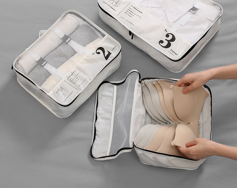 Showroom - Numerieke reis-inpakkubus kledingorganizer (verschillende ontwerpen) / set